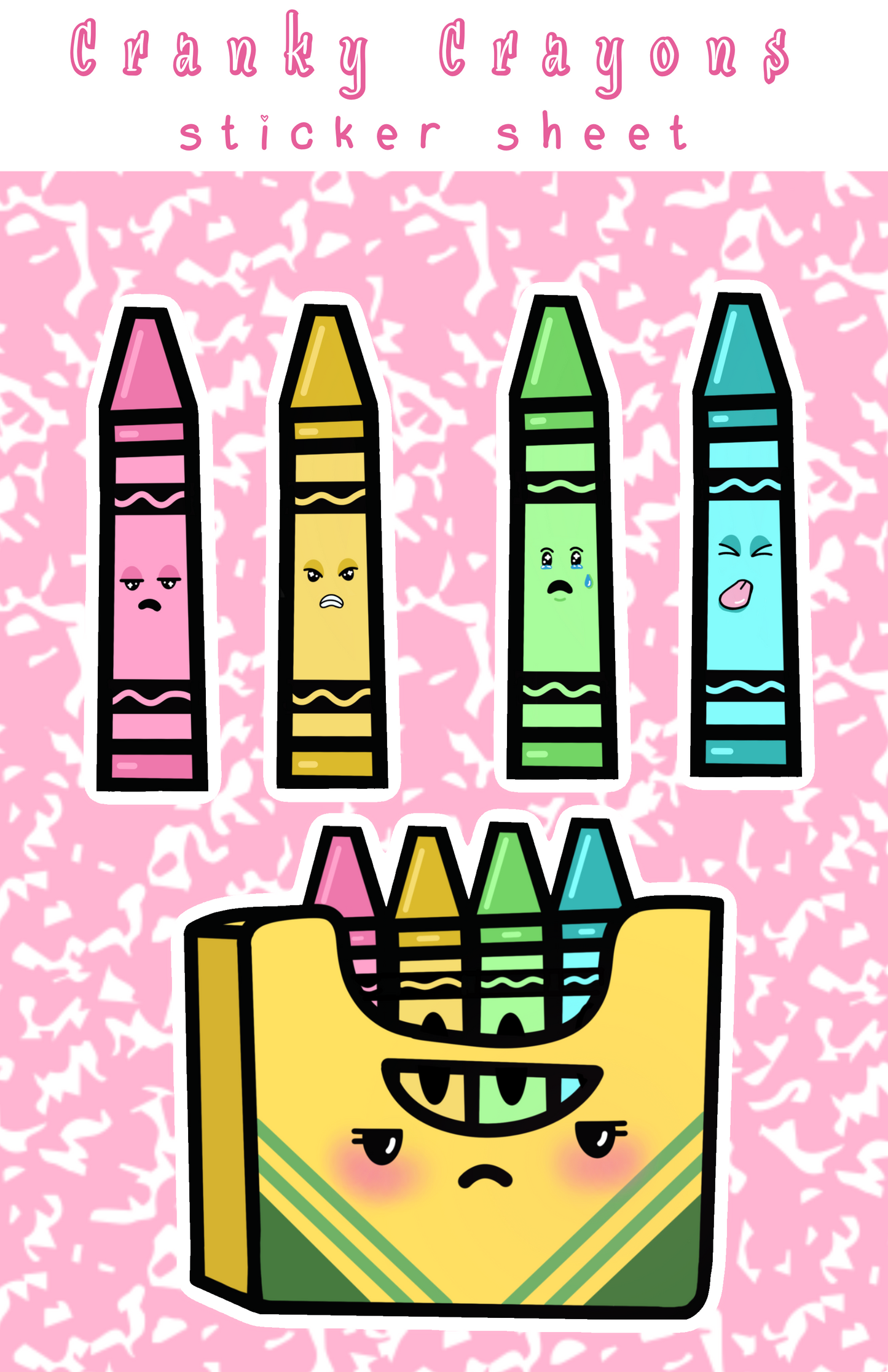 Cranky Crayons Sticker Sheet