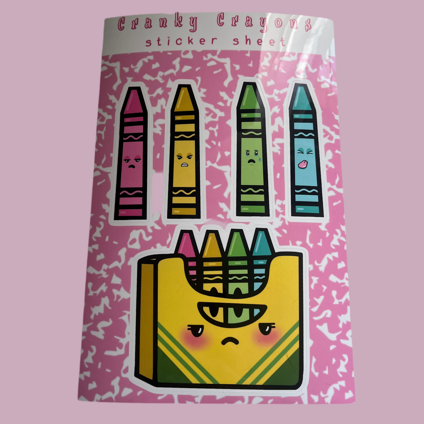 Cranky Crayons Sticker Sheet