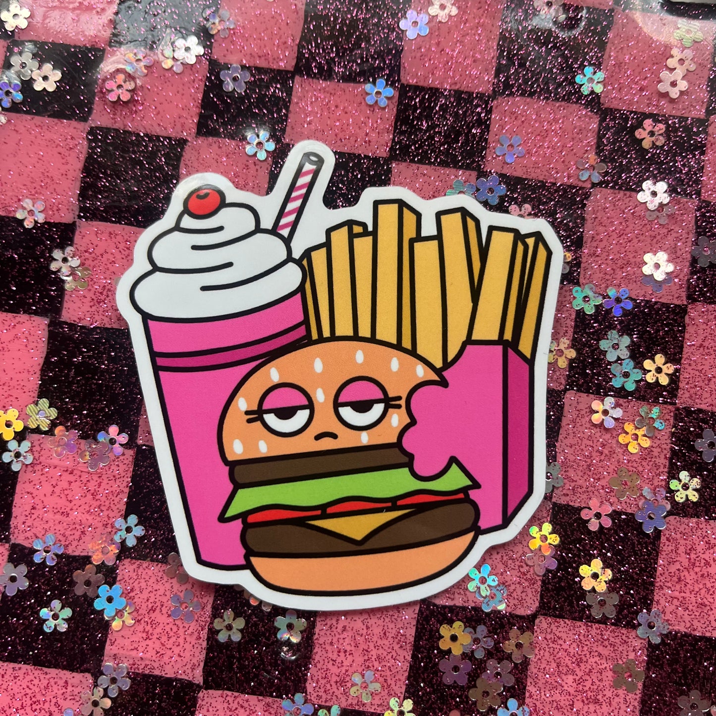Grumpy Burger Sticker