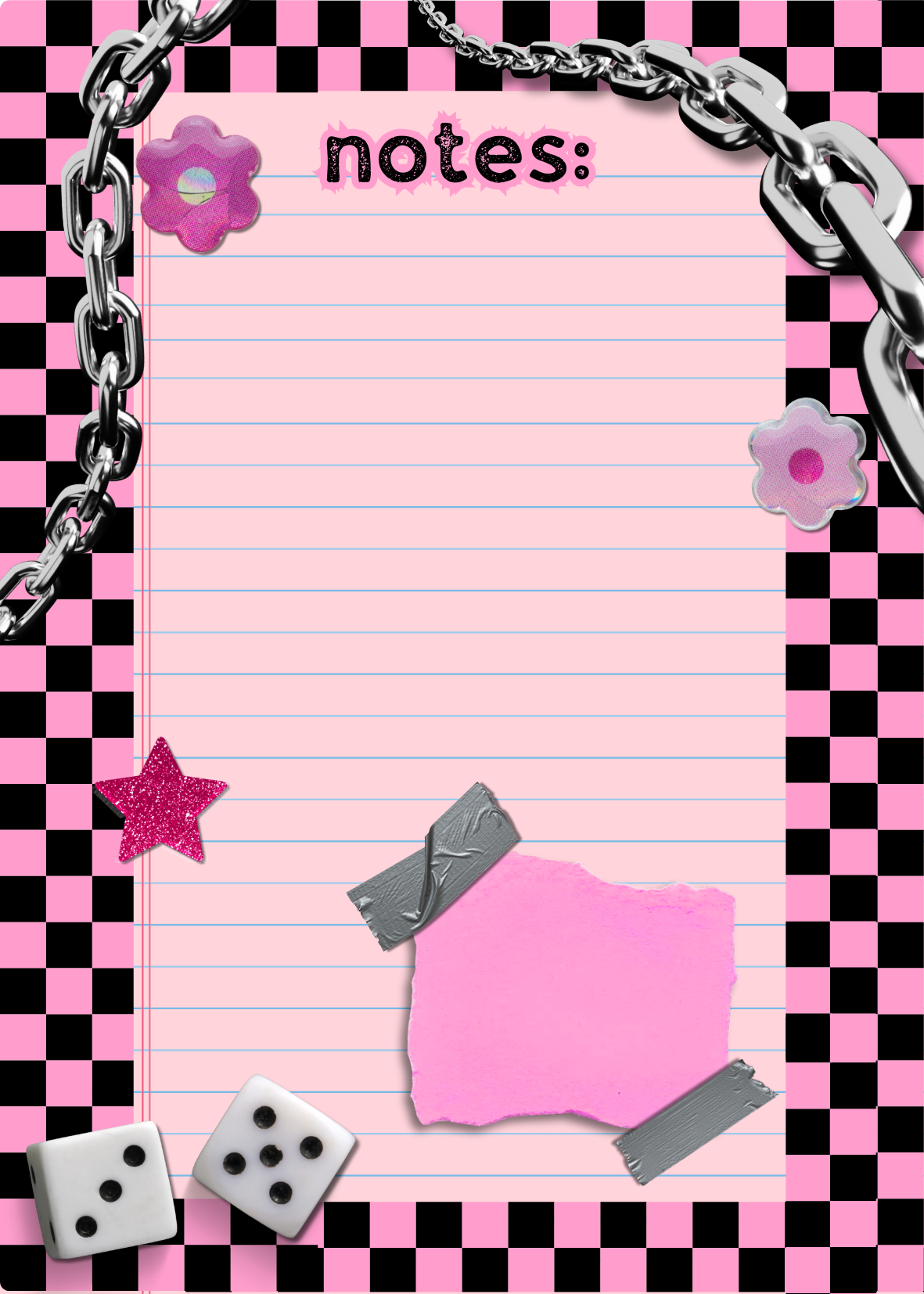 Grunge Girl Notepad