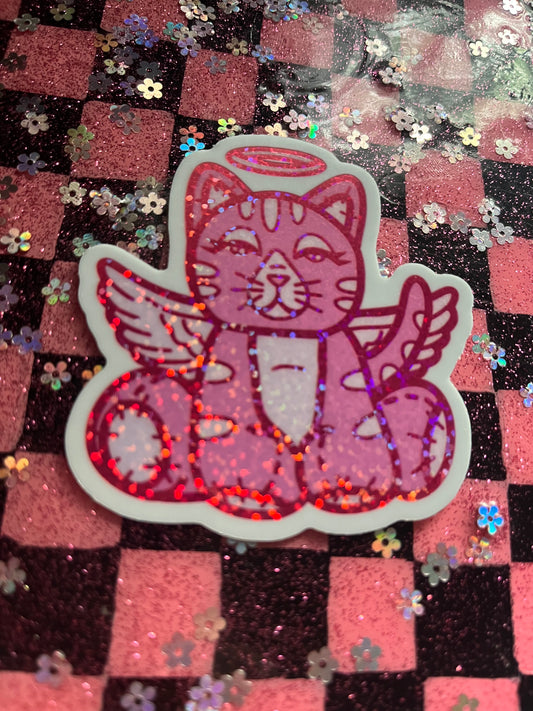 Fallen Angelz Cat Vinyl Sticker