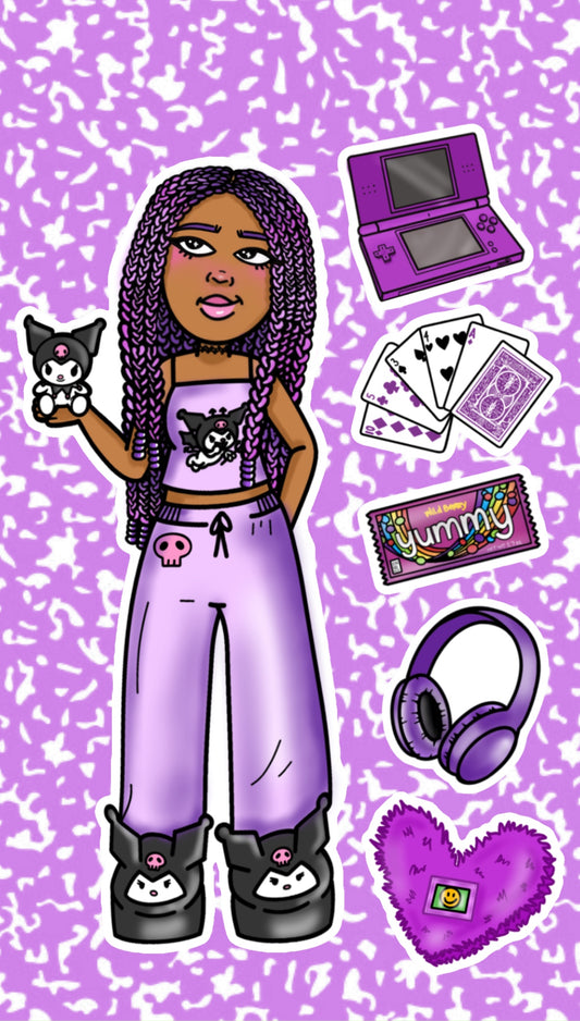 Naomi Sleepover Sticker Sheet