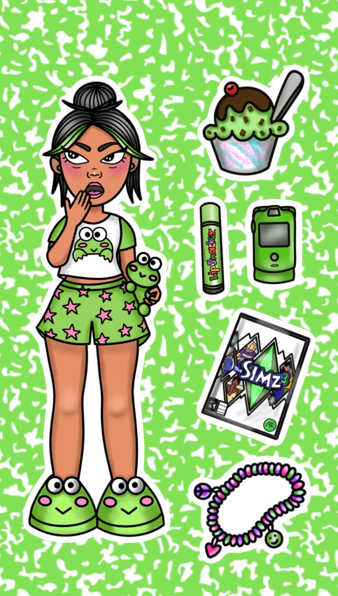 Courtney Sleepover Sticker Sheet