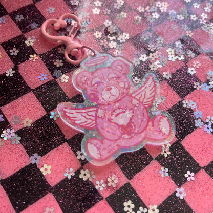Fallen Angelz Bear Sparkle Keychain