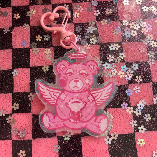 Fallen Angelz Bear Sparkle Keychain